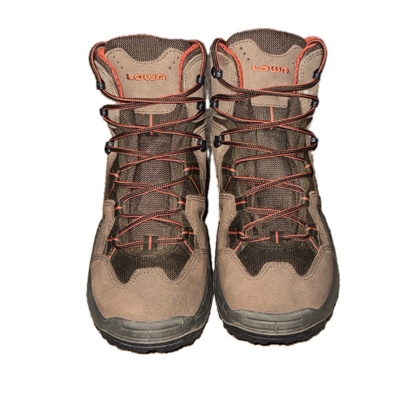 Lowa Zephyr Mid Hiking Boots Nubuck Trail Outdoor Brown Orange | Men's Us 9 — image 2 of 8